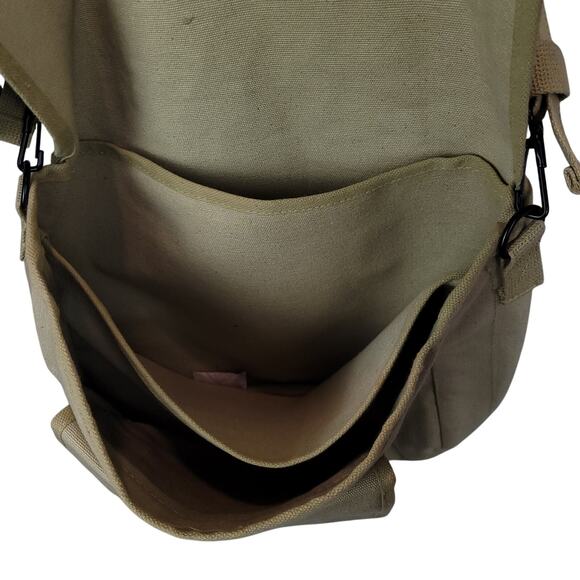 Vintage Canvas Israeli Paratrooper Bag 15"x11"x4" Heavyweight Cotton Travel Bag - Picture 10 of 10